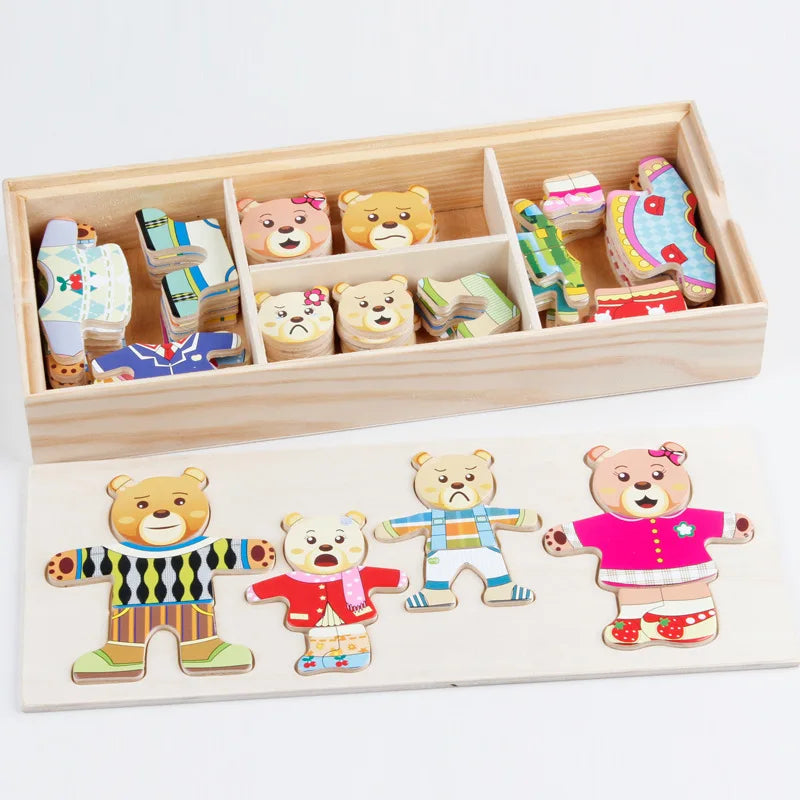 Puzzle Vêtement Bois Montessori