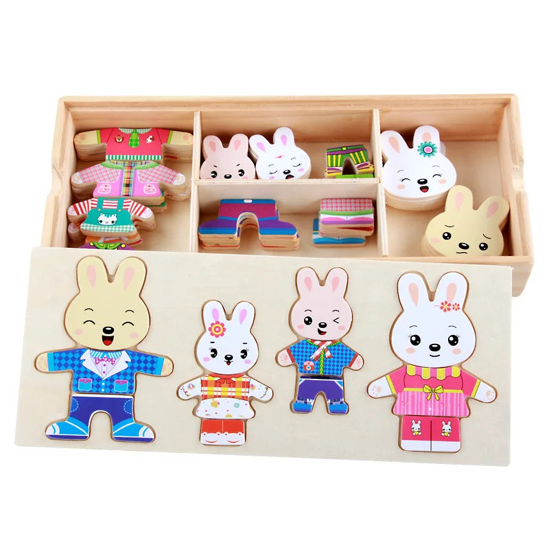 Puzzle Vêtement Bois Montessori