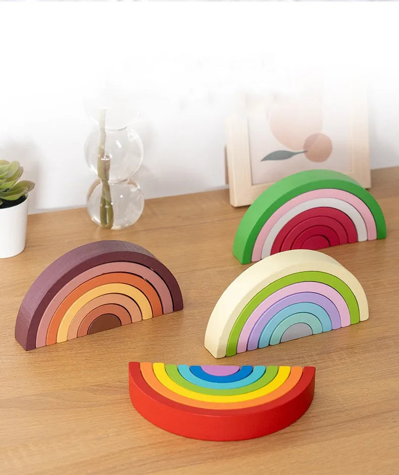 Montessori Wooden Arches Decorations Construction Set