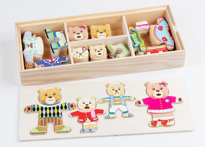 Puzzle Vêtement Bois Montessori