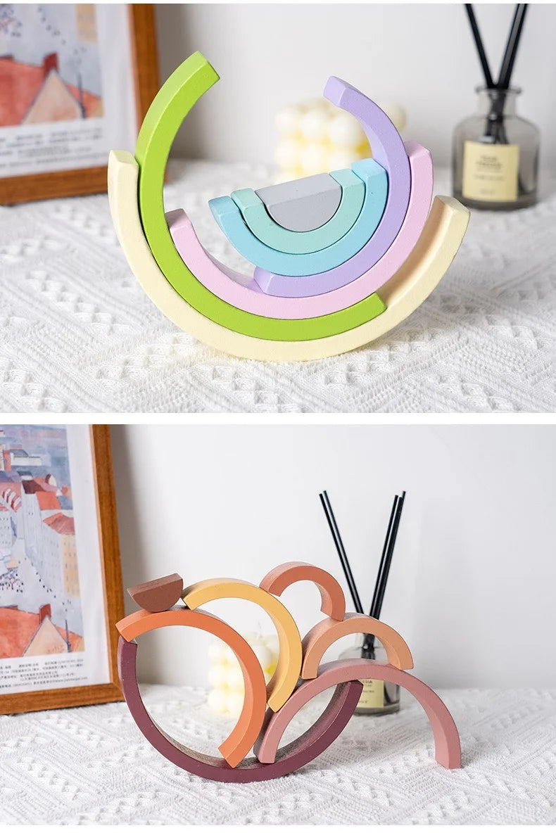 Montessori Wooden Arches Decorations Construction Set