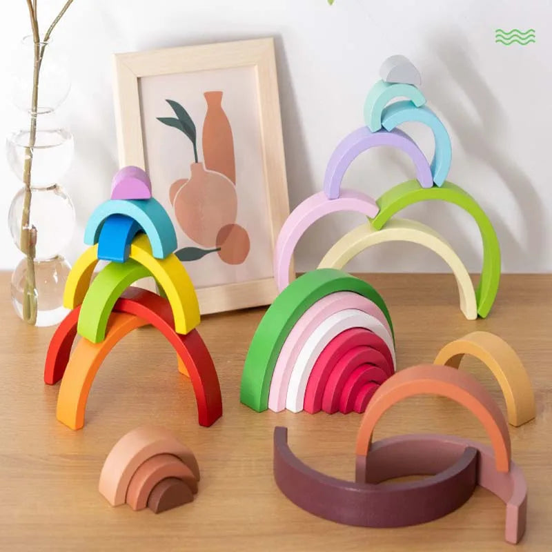 Montessori Wooden Arches Decorations Construction Set