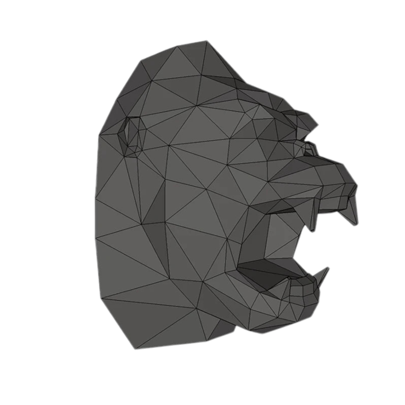 48cm Origami Wall Sculpture 3D Paper Gorilla to Assemble DIY