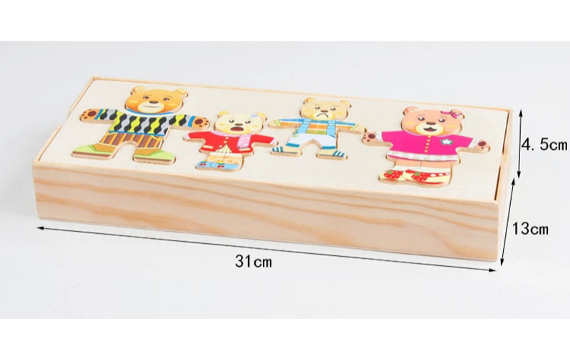 Puzzle Vêtement Bois Montessori
