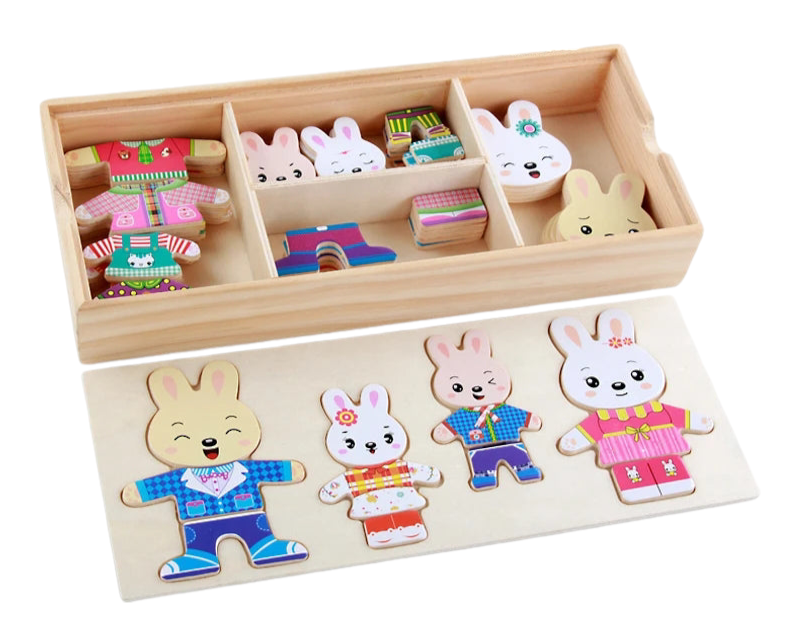 Puzzle Vêtement Bois Montessori