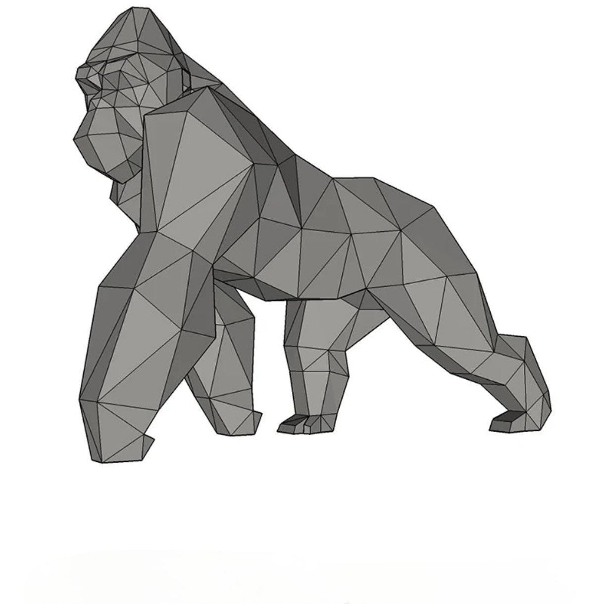 Escultura de papel 3D de mono gorila de origami de 60 cm para armar DIY