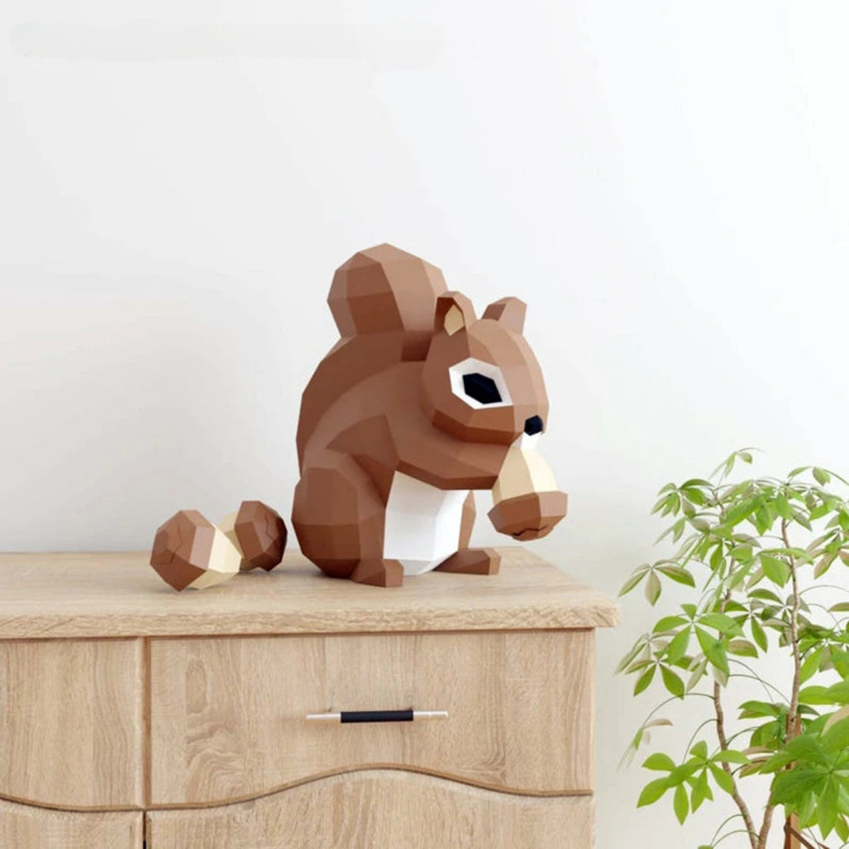 35 cm Origami Squirrel 3D Paper Sculpture to Assemble DIY