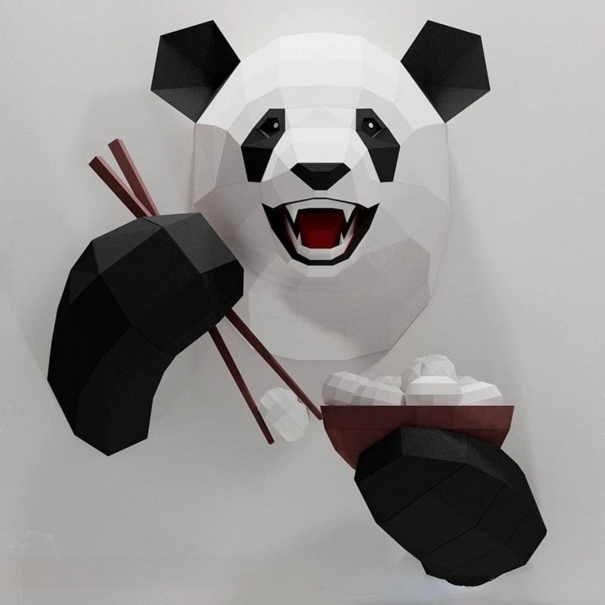 52cm Origami Panda 3D Paper Wall Sculpture to Assemble DIY