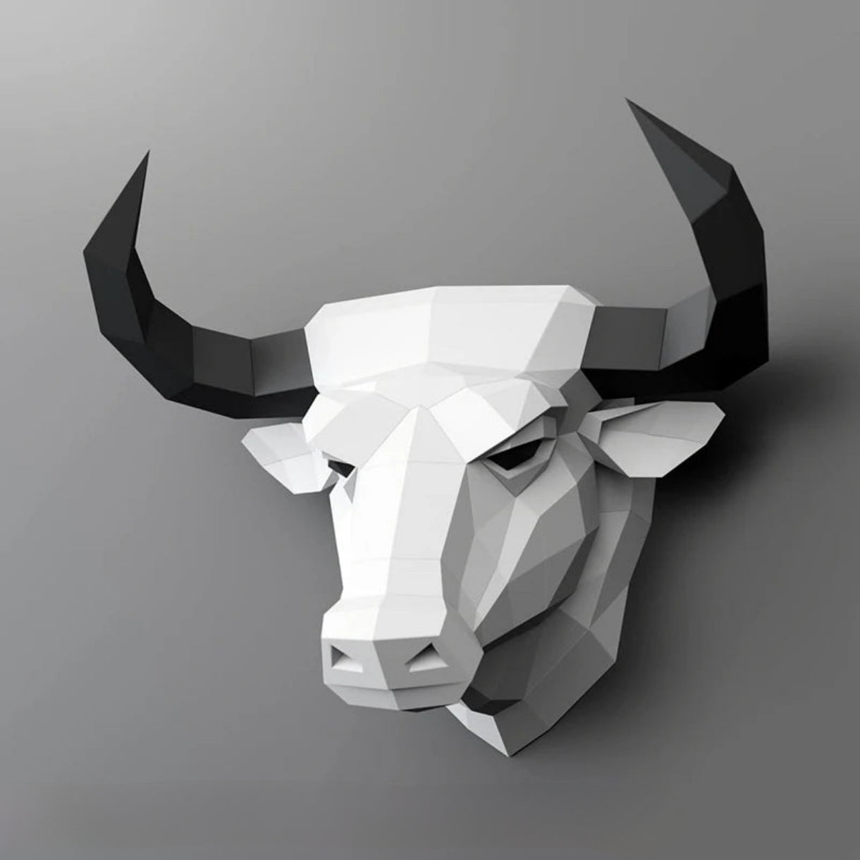 46cm Origami Wall Sculpture 3D Paper Bull to Assemble DIY