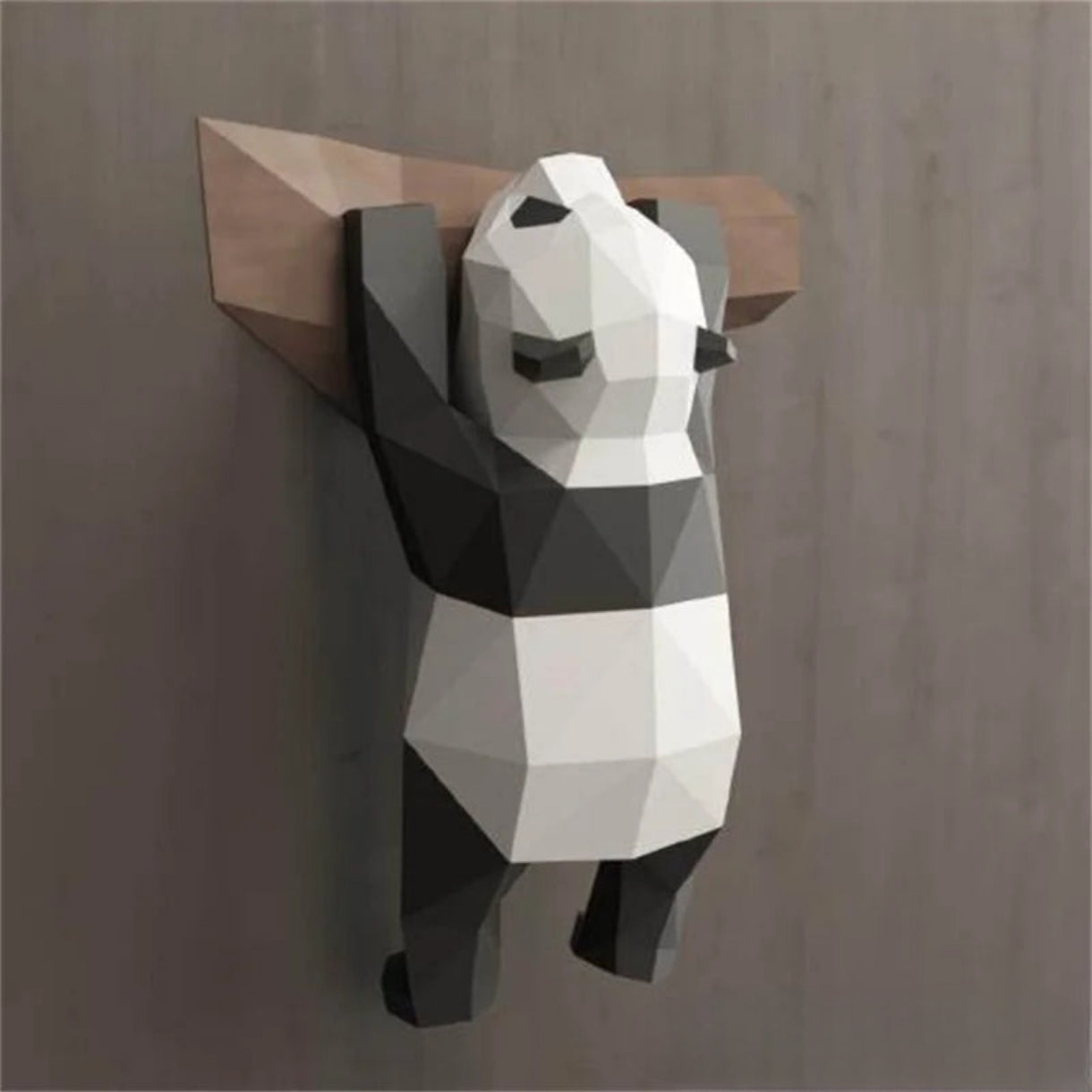 Escultura de pared de origami 35/52 cm Panda de papel 3D para montar DIY