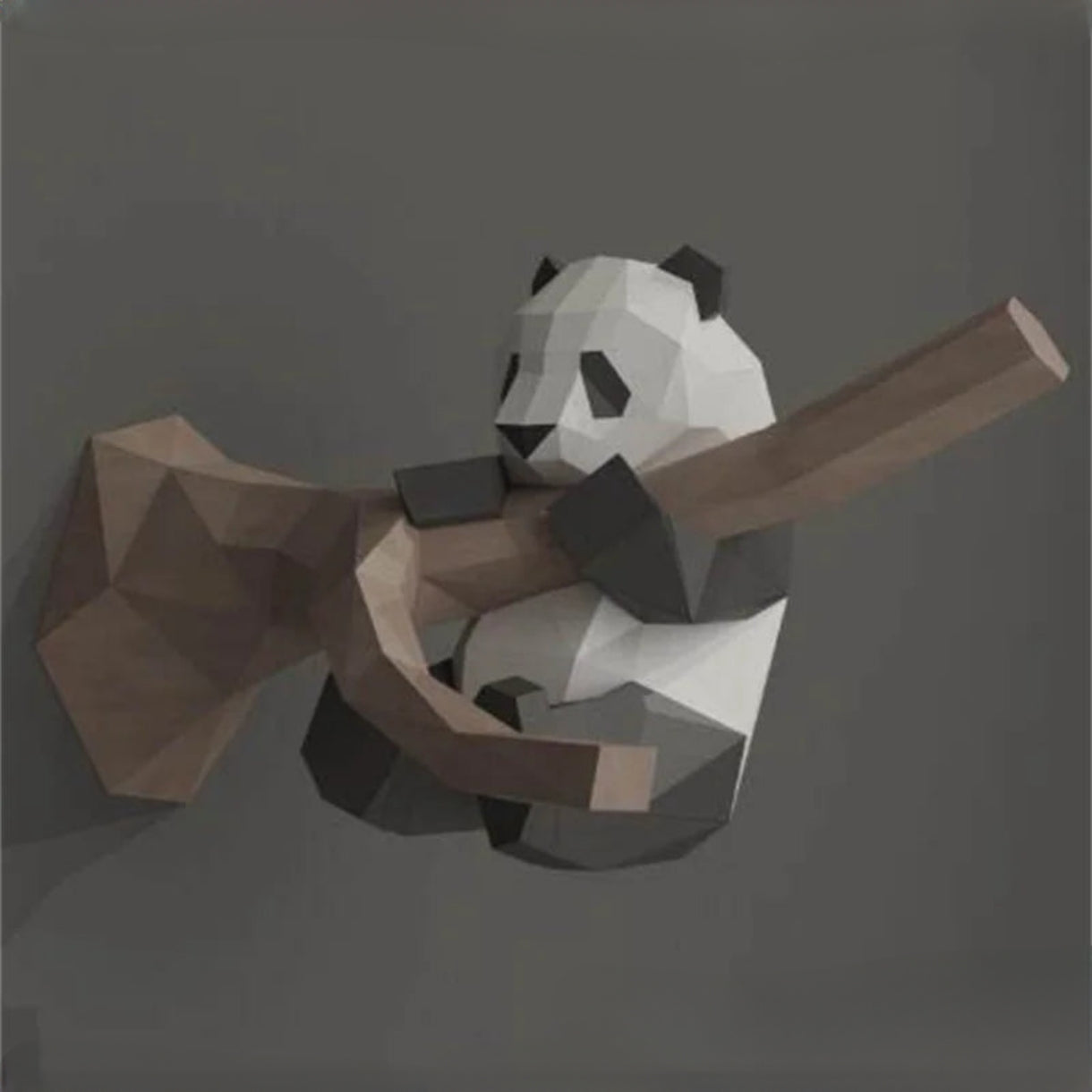 Escultura de pared de origami 35/52 cm Panda de papel 3D para montar DIY