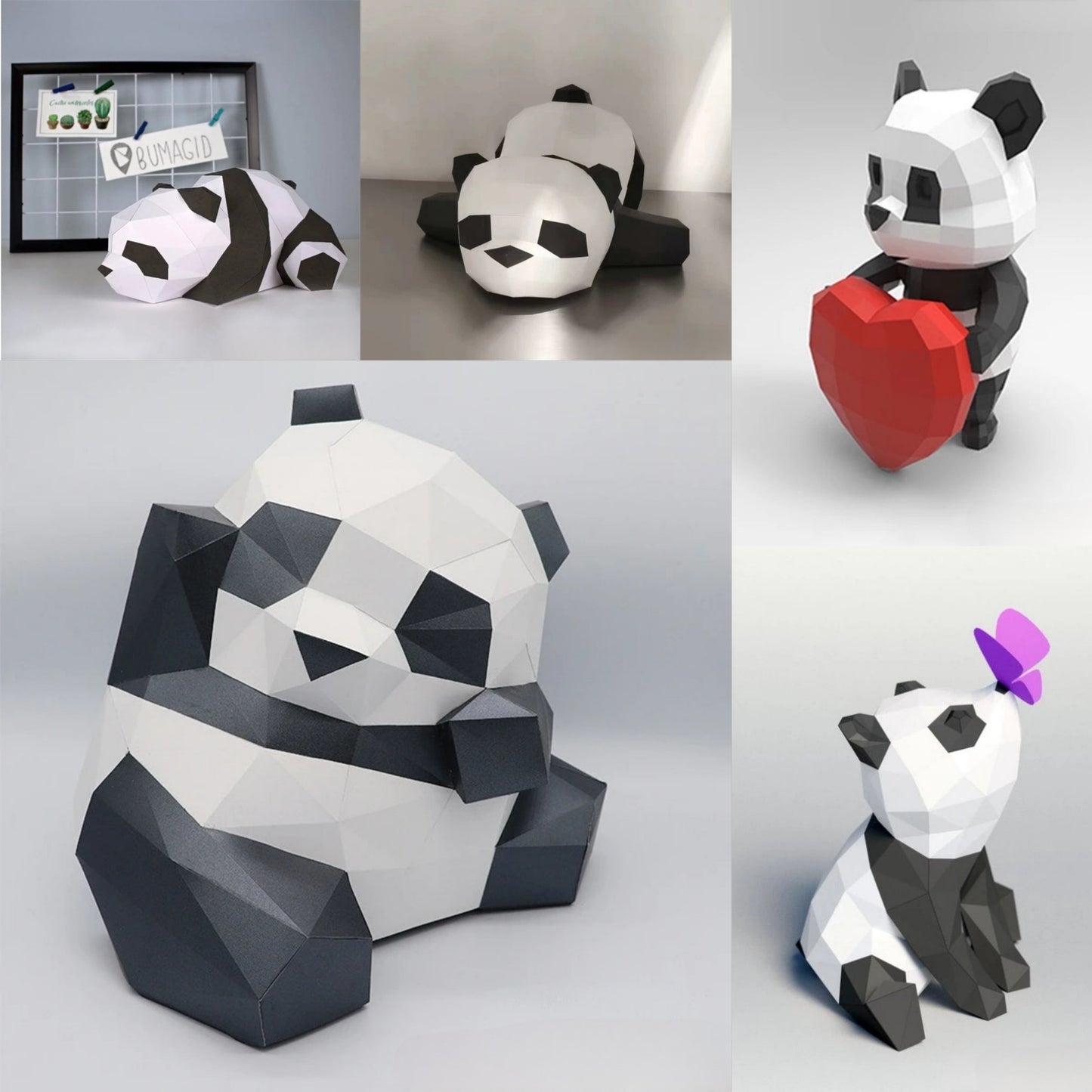 29/42 cm Origami Panda 3D Paper Sculpture to Assemble DIY
