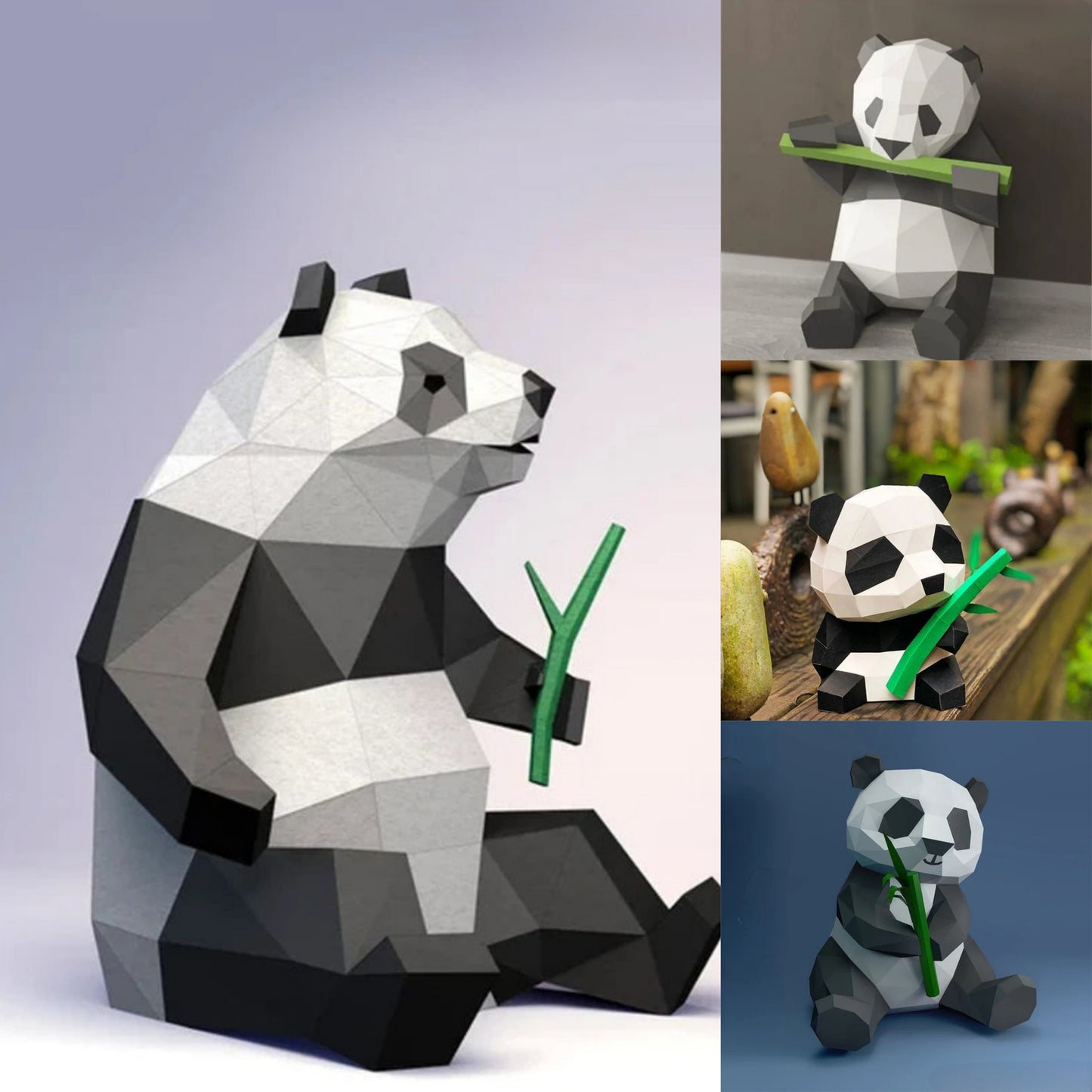 35/42 cm Origami Panda 3D Paper Sculpture to Assemble DIY