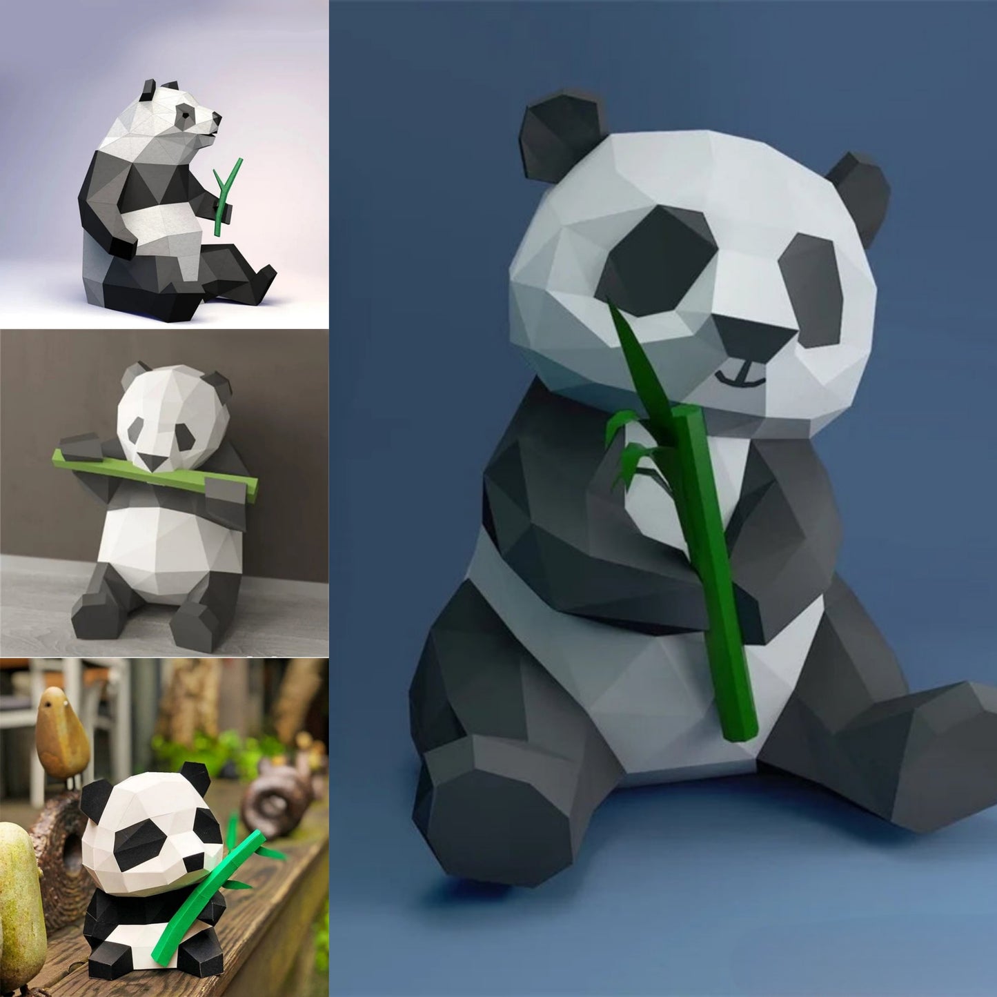 35/42 cm Origami Panda 3D Paper Sculpture to Assemble DIY