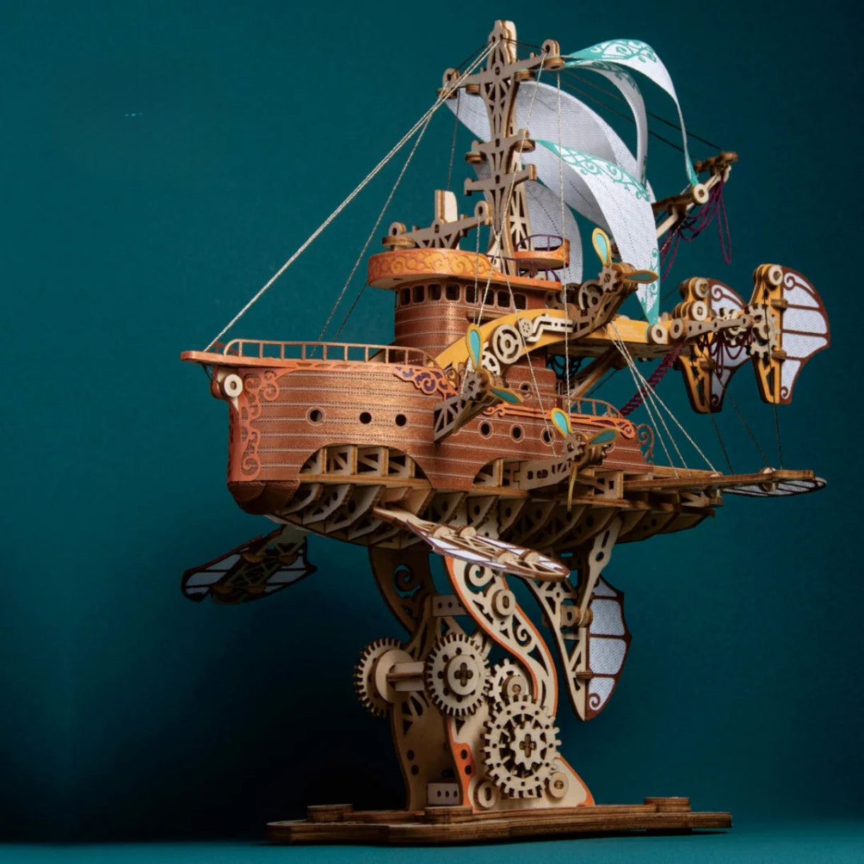 Rompecabezas de madera 3D de barcos Steam Punk