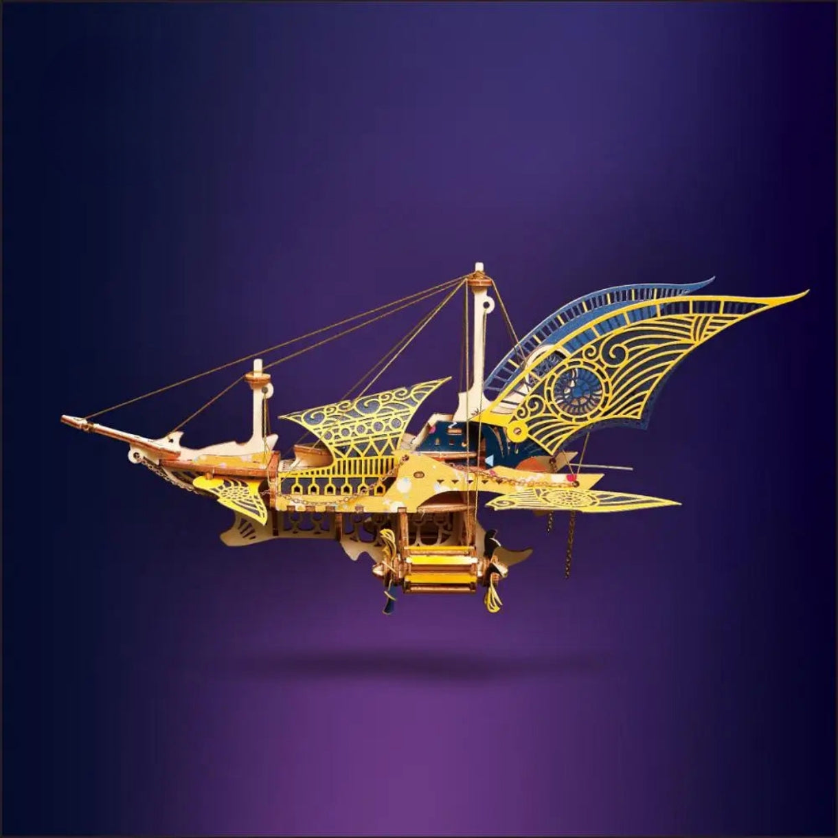 Rompecabezas de madera 3D retrofuturista de estilo steampunk