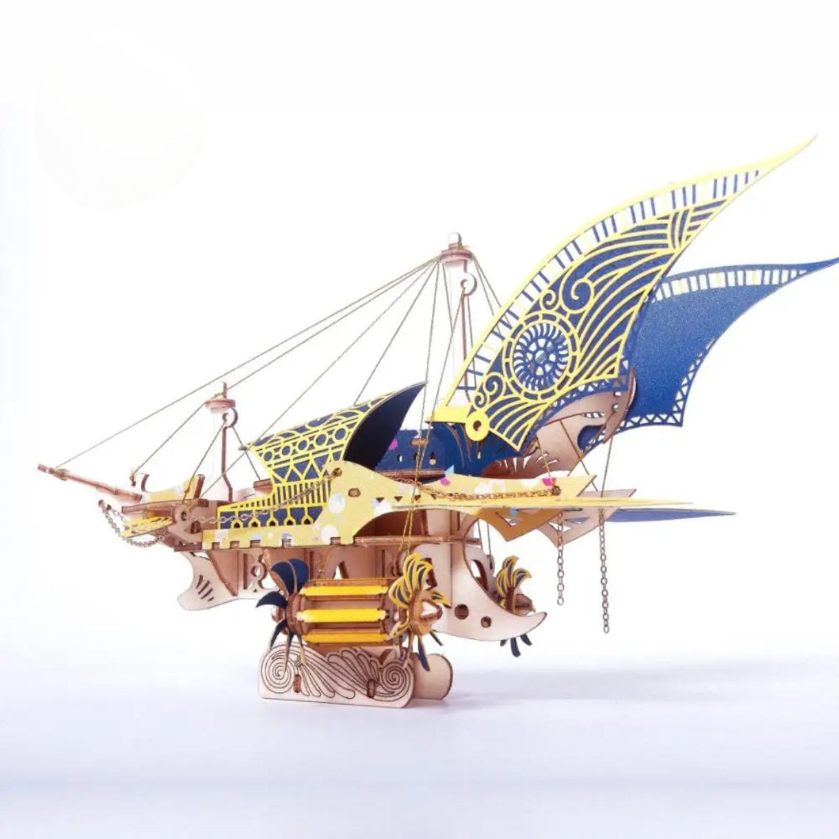 Rompecabezas de madera 3D retrofuturista de estilo steampunk