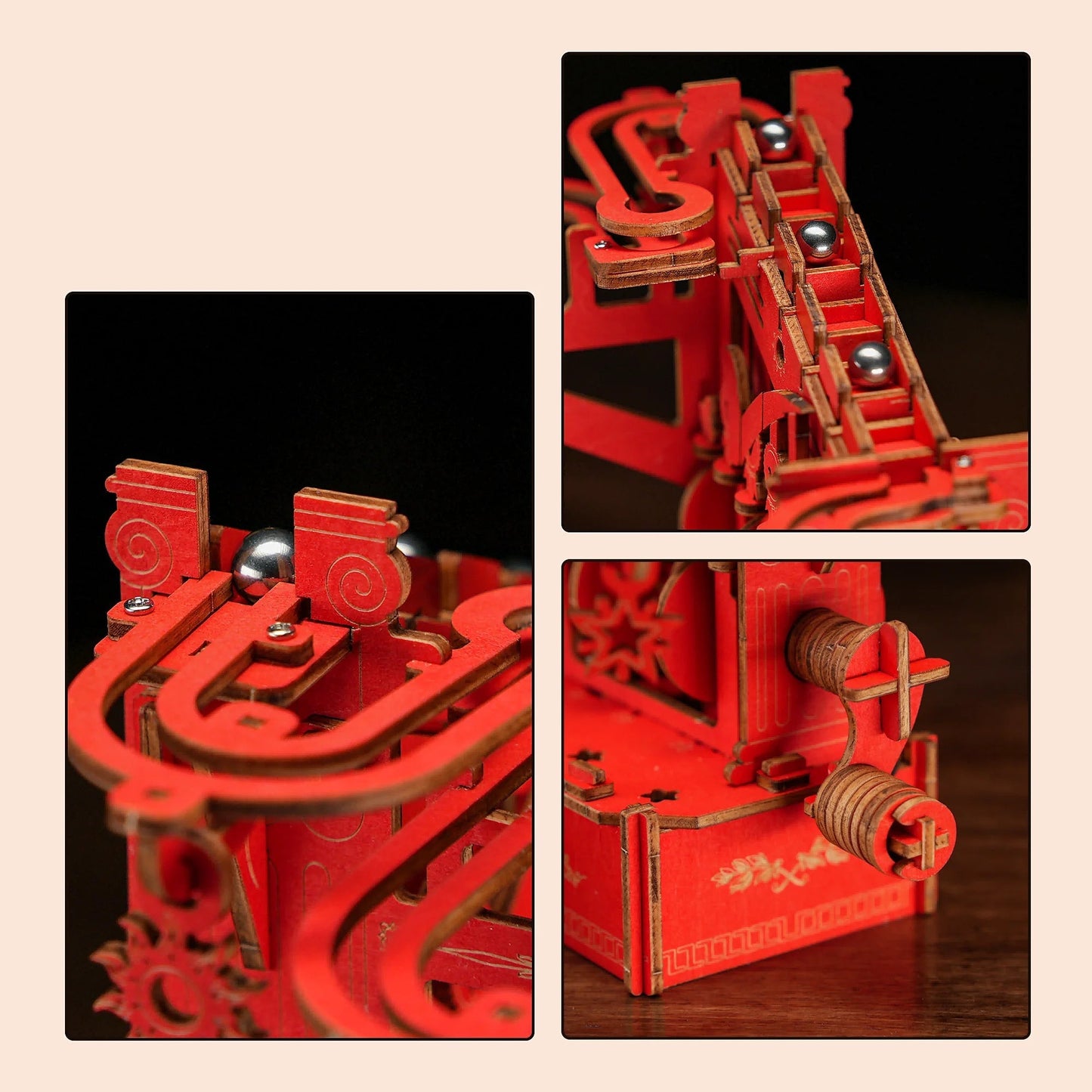Rompecabezas de canicas de madera en 3D