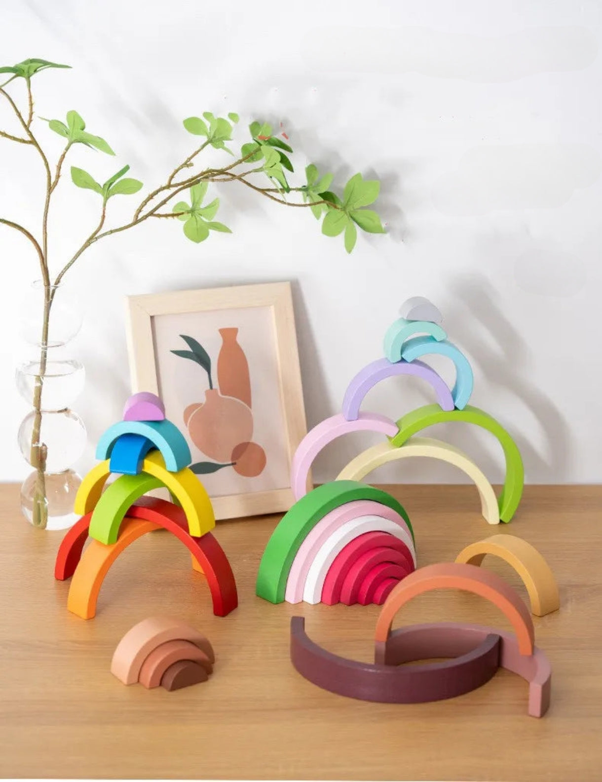 Montessori Wooden Arches Decorations Construction Set