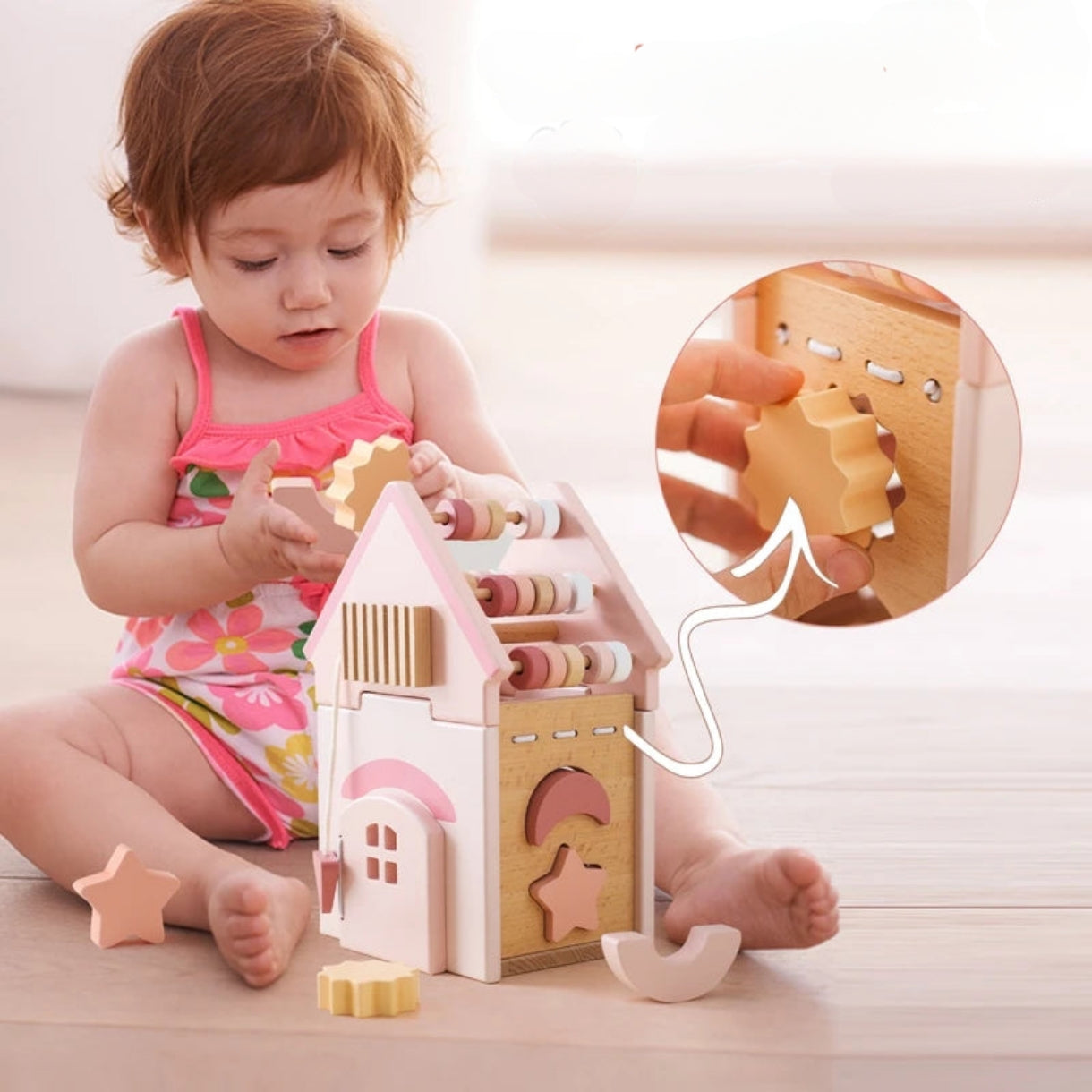5 in 1 Montessori Wooden and Silicone Educational Toy