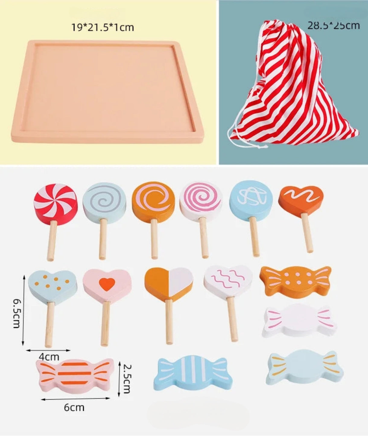 Jouet Bonbons en Bois Dinette Montessori