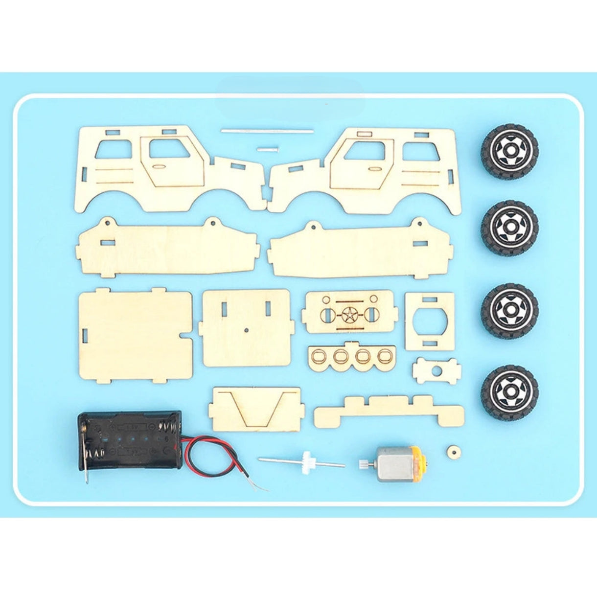 Rompecabezas de madera 3D Coche mecánico y eléctrico
