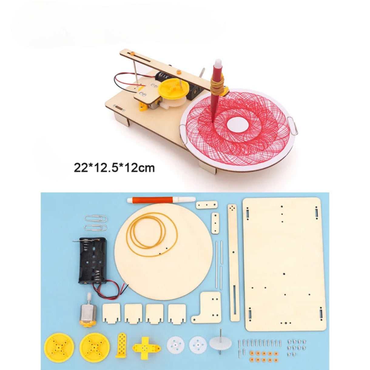 Dibujos de trazadores de espirales de rompecabezas de madera 3D eléctricos
