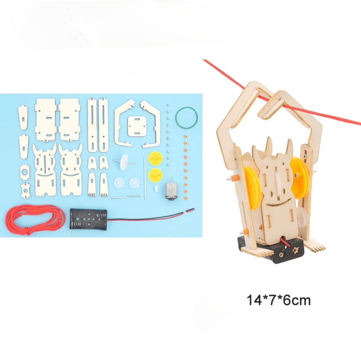 Robot trepador eléctrico y mecánico de madera educativo en 3D