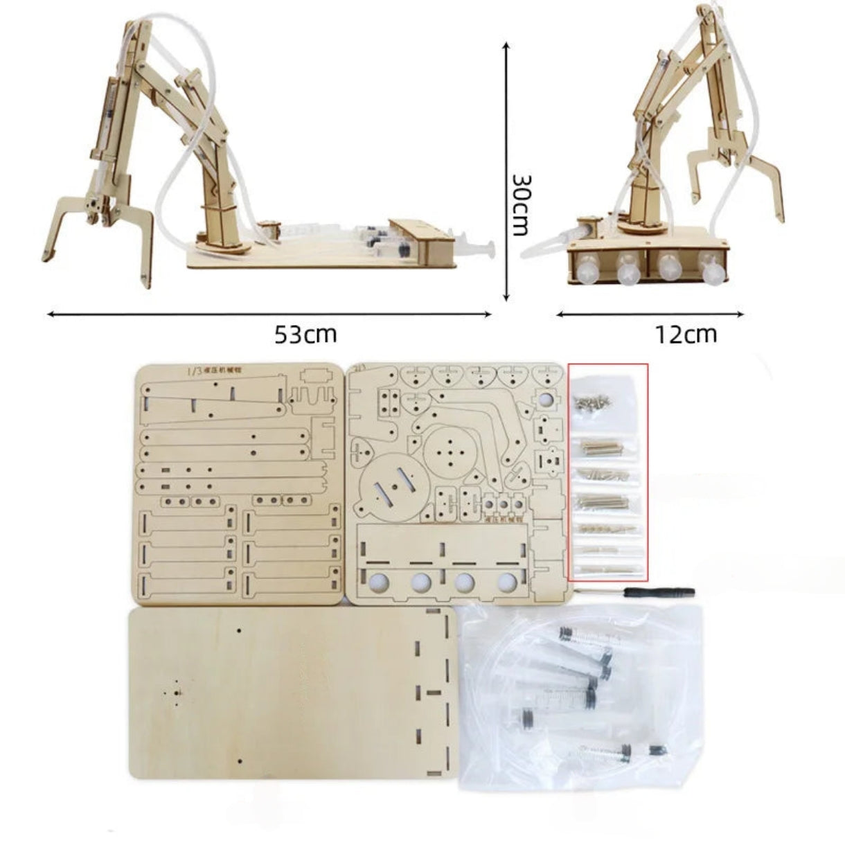 Rompecabezas de alicates hidráulicos de madera en 3D