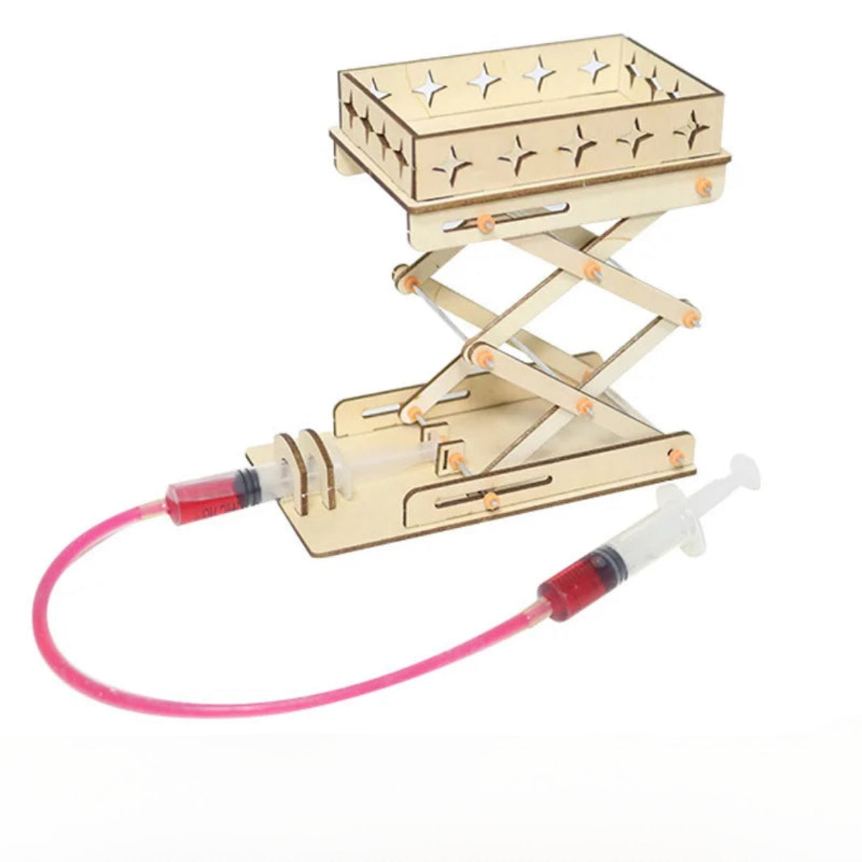 Carretilla elevadora hidráulica de madera 3D