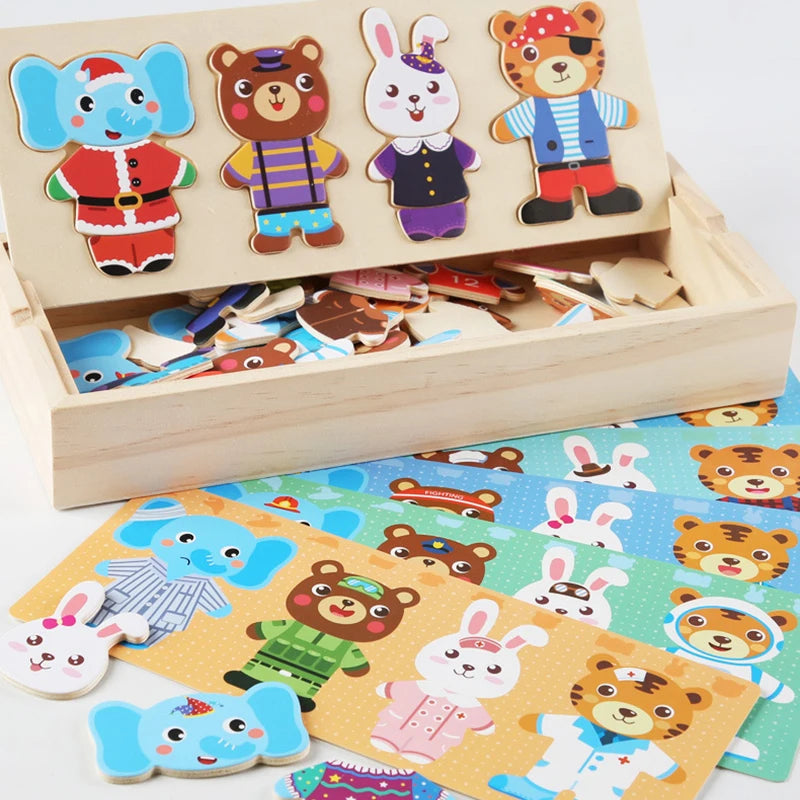Puzzle Vêtement Bois Montessori