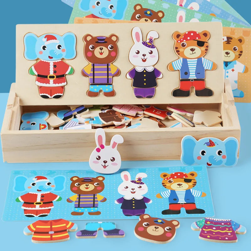 Puzzle Vêtement Bois Montessori