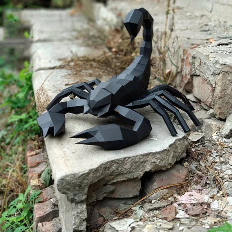 Origami Sculpture 40 cm Scorpion in Paper 45cm 3D to Assemble DIY