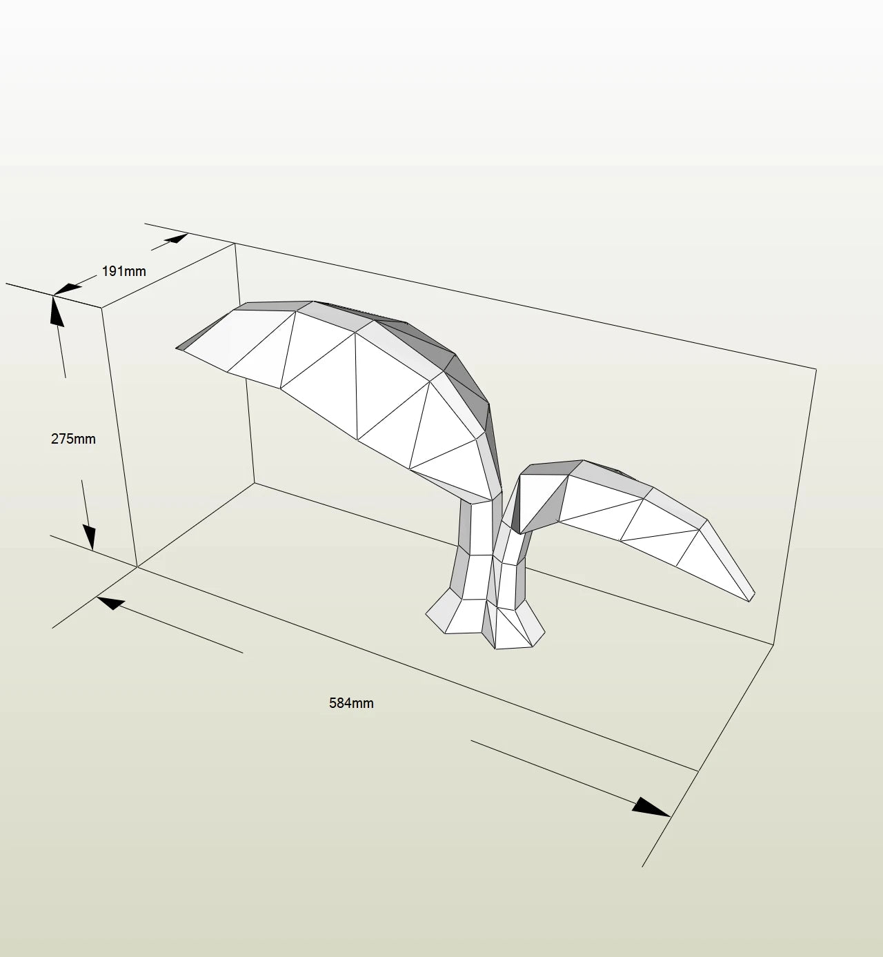 27.5cm Origami 3D Paper Frog Sculpture to Assemble DIY