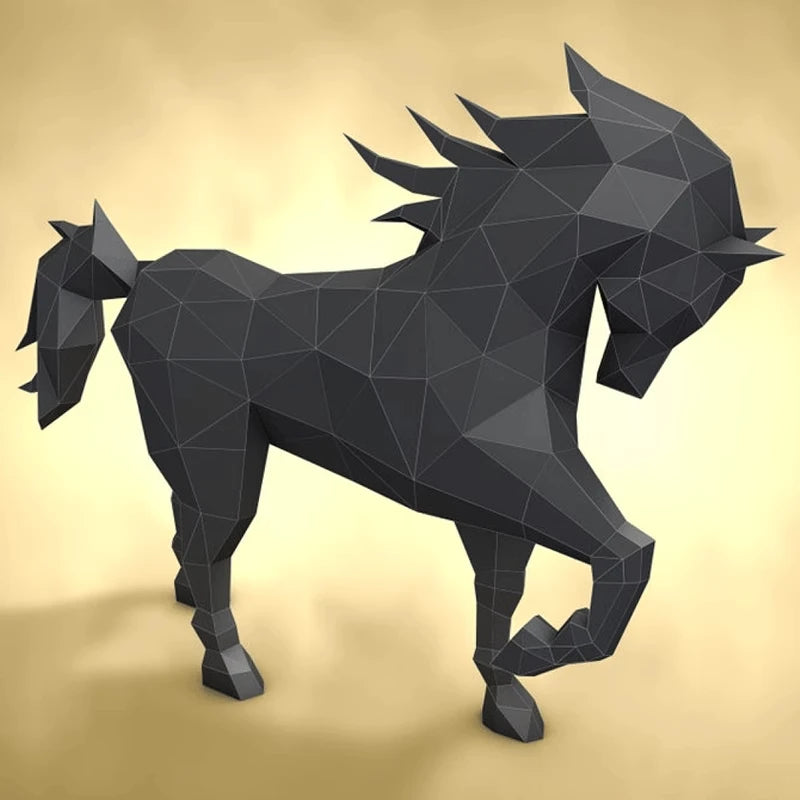 112 cm Origami Horse 3D Paper Sculpture to Assemble DIY