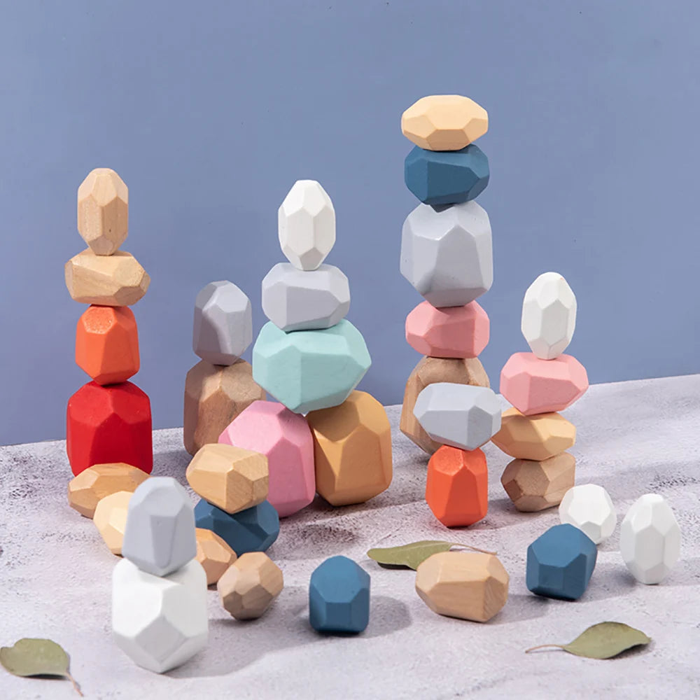 Montessori Wooden Construction and Balancing Game