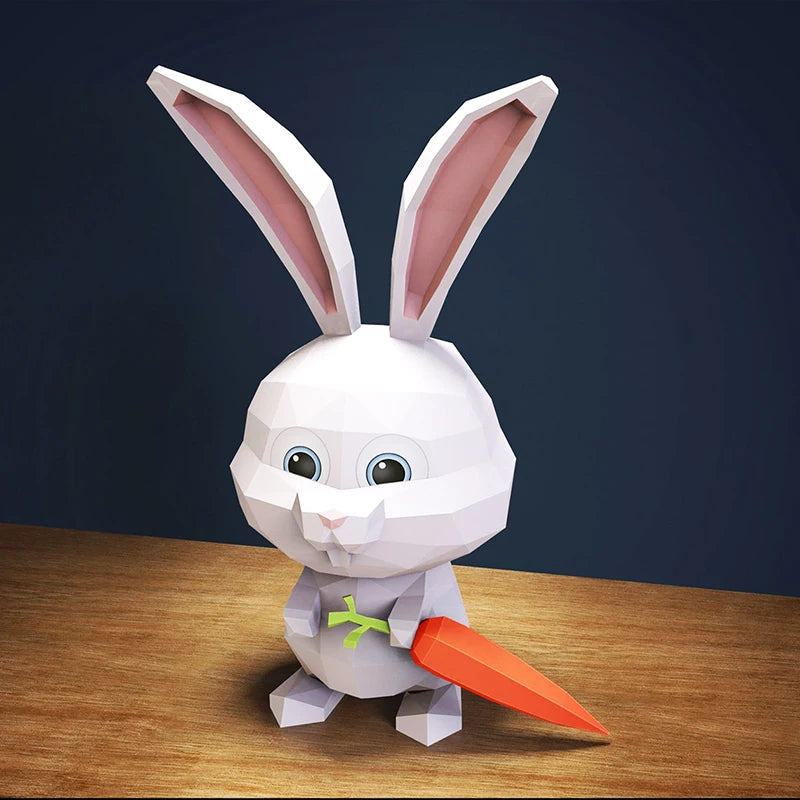 38cm Origami Rabbit 3D Paper Sculpture to Assemble DIY