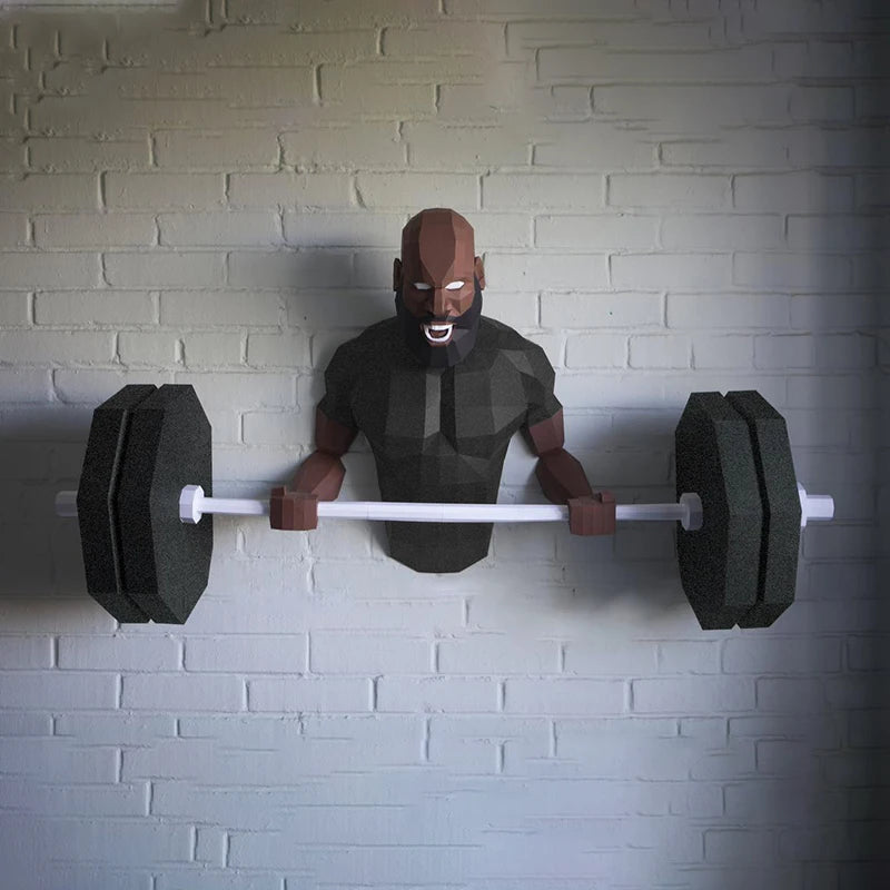 150cm Origami Wall Sculpture 3D Paper Bodybuilder to Assemble DIY
