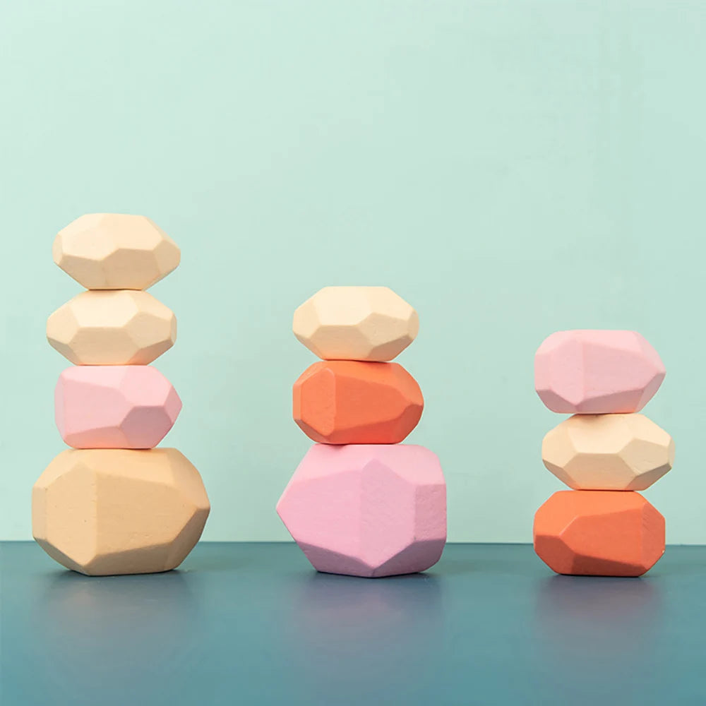 Montessori Wooden Construction and Balancing Game