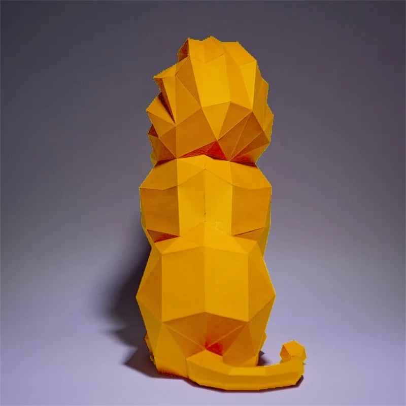 45cm Origami Lion 3D Paper Sculpture to Assemble DIY