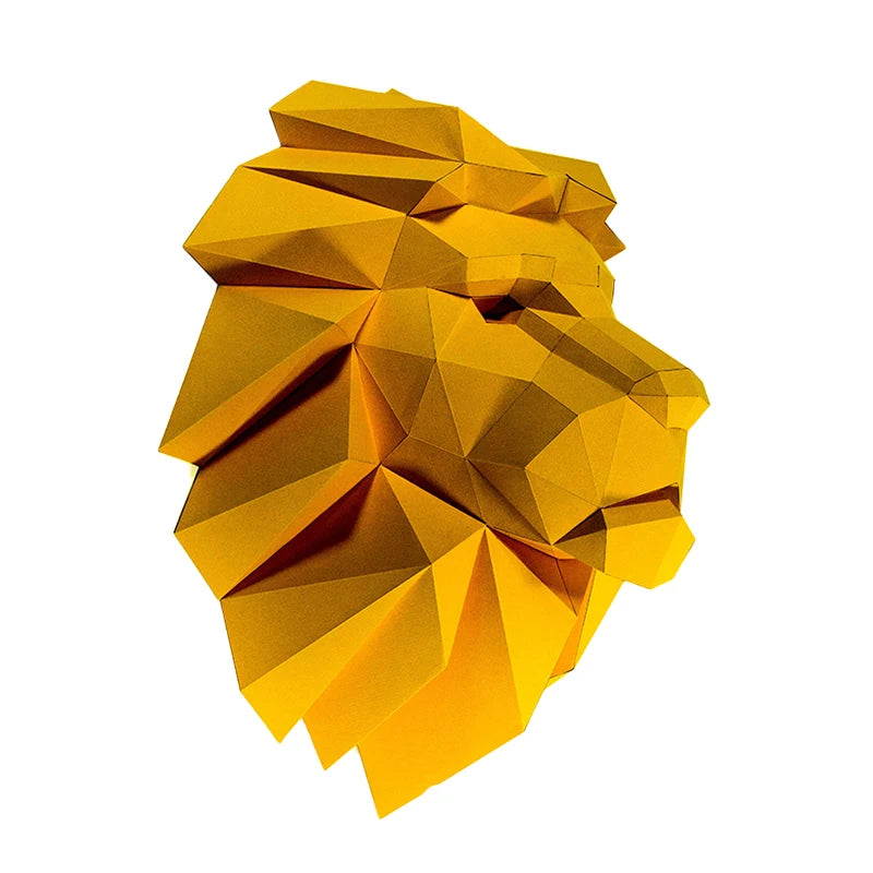 59cm Origami Wall Sculpture 3D Paper Lion to Assemble DIY