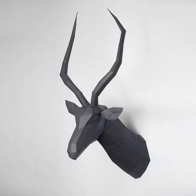 70cm Origami Impala 3D Paper Wall Sculpture to Assemble DIY