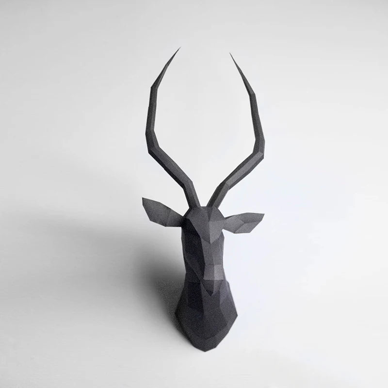 70cm Origami Impala 3D Paper Wall Sculpture to Assemble DIY