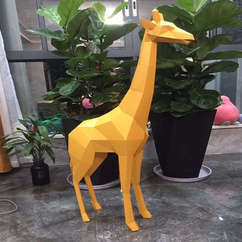 109cm Origami Giraffe 3D Paper Sculpture to Assemble DIY