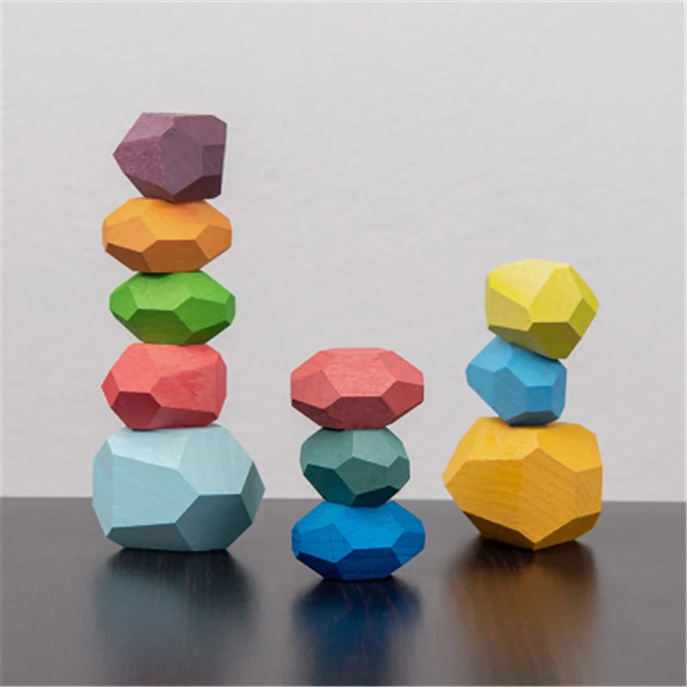 Montessori Wooden Construction and Balancing Game