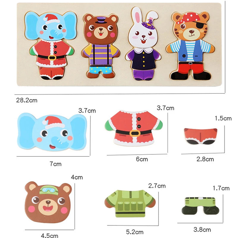 Puzzle Vêtement Bois Montessori