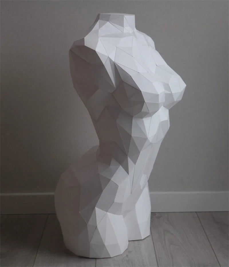 Statue Origami 76 cm Buste Femme Venus en Papier 3D à Assembler DIY