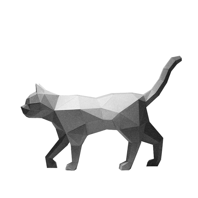 60 cm Origami 3D Paper Cat Sculpture to Assemble DIY