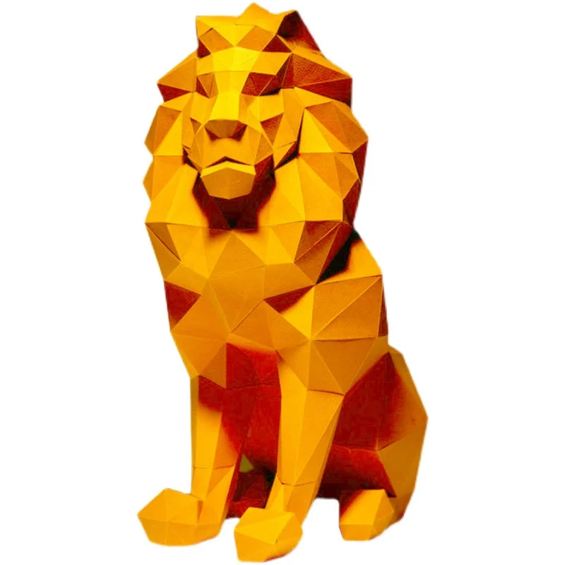 45cm Origami Lion 3D Paper Sculpture to Assemble DIY