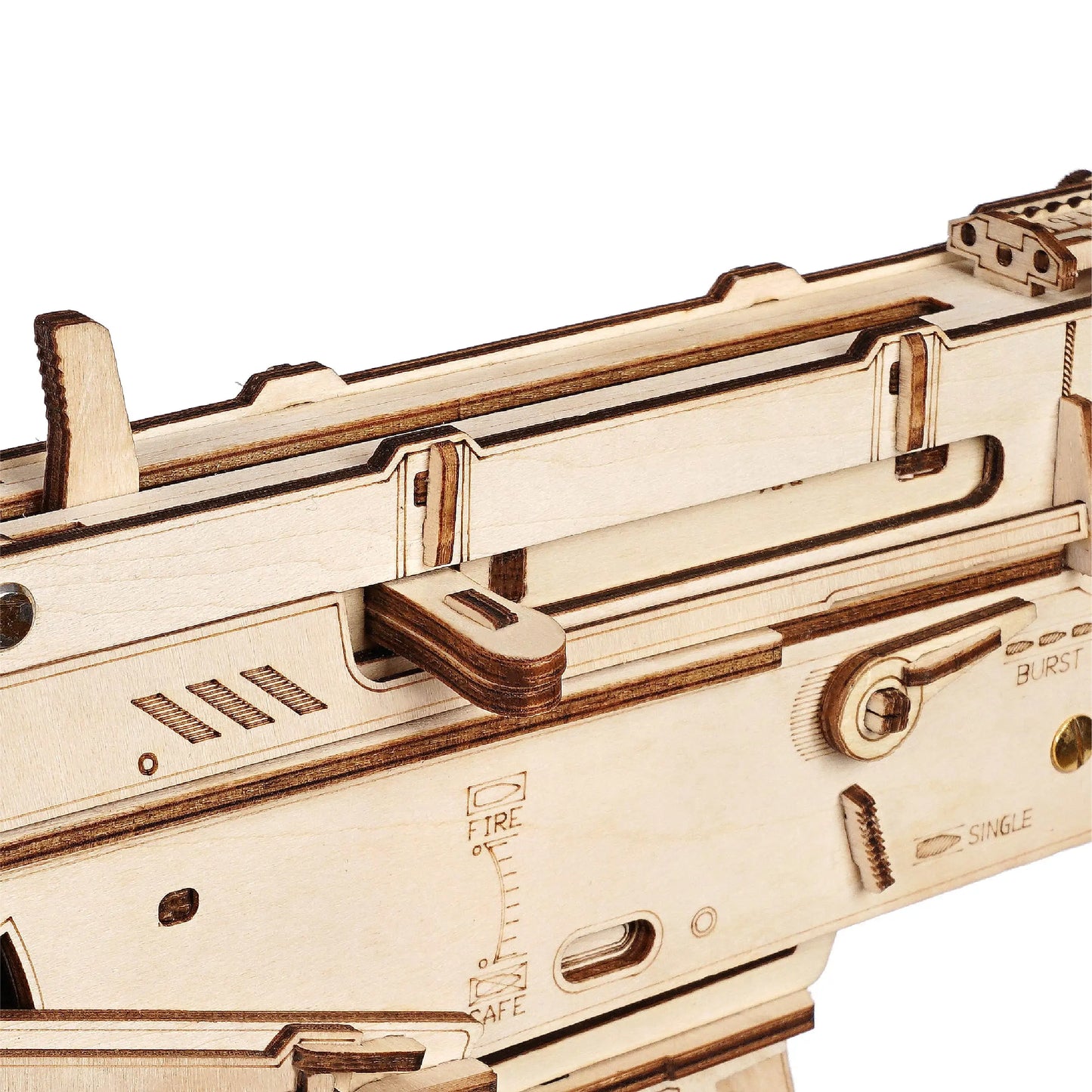 Réplica del rifle automático AK47 en rompecabezas de madera 3D
